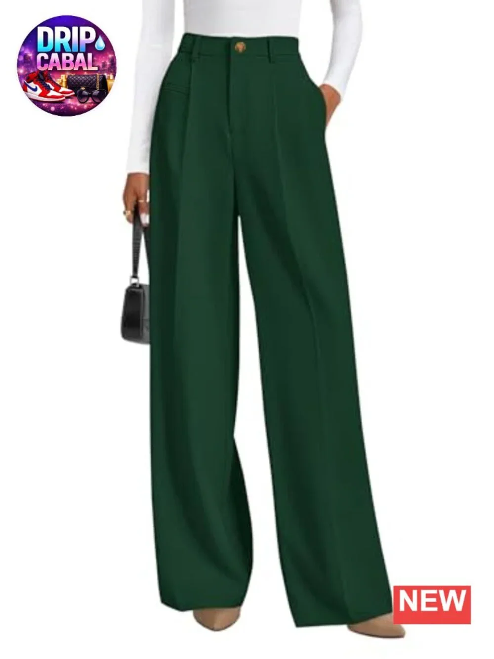 Wide Leg Work Pants High Waisted Palazzo Trousers Office Business Casual